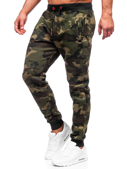 Spodnie męskie dresowe moro-khaki Denley KZ15
