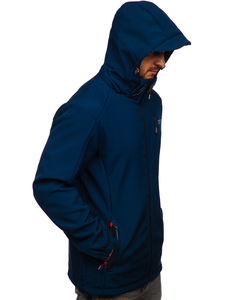Granatowa kurtka męska softshell Denley BK122
