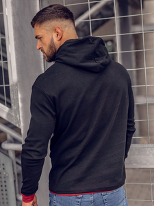 Bluza męska z kapturem czarna Bolf 145380