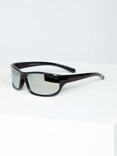 Czarno-srebrne okulary przeciwsłoneczne Denley PLS12