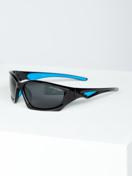 Czarno-niebieskie okulary przeciwsłoneczne Denley MIAMI4