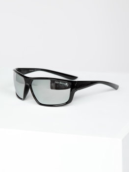 Czarno-srebrne okulary przeciwsłoneczne Denley PLS7