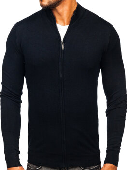 Czarny rozpinany sweter męski Denley YY07