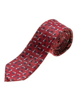 Elegancki krawat męski czerwony Denley K103