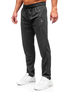 Grafitowe spodnie męskie dresowe Denley JX6322