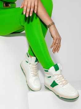 Zielone buty damskie sneakersy Denley YD650