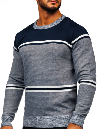 Granatowy sweter męski Denley 6300