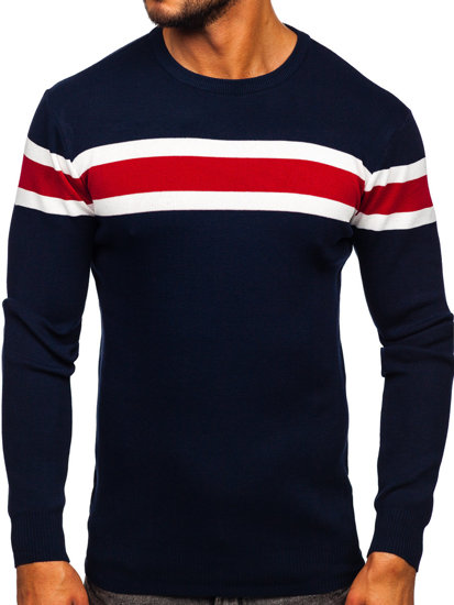 Granatowy sweter męski Denley H2108