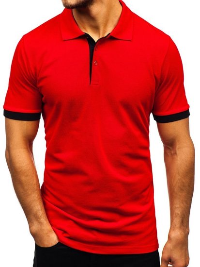 Koszulka polo męska czerwona Bolf 171222-1