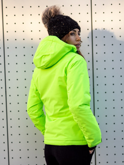 Zielony-neon kurtka zimowa damska sportowa Denley HH012