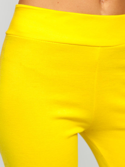 Żółte legginsy damskie Denley YW01058