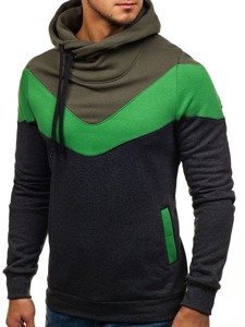 Bluza męska z kapturem antracytowo-zielona Bolf 27S