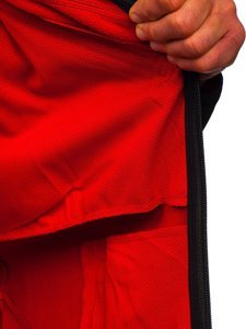 Czarno-czerwona kurtka męska softshell Denley HH023