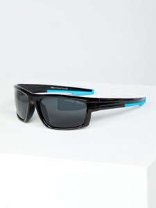 Czarno-niebieskie okulary przeciwsłoneczne Denley MIAMI7