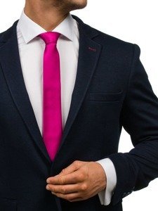 Elegancki krawat męski ciemnofioletowy wąski Denley K001