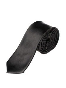 Elegancki krawat męski czarny Denley K001