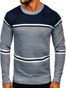 Granatowy sweter męski Denley 6300