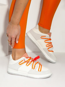 Pomarańczowe buty damskie sneakersy Denley SN1002