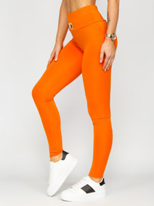 Pomarańczowe legginsy damskie Denley 021A