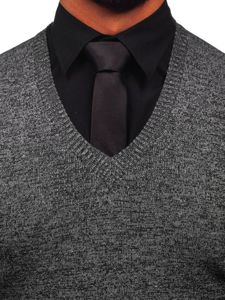 Sweter męski bez rękawów czarny Denley 8121